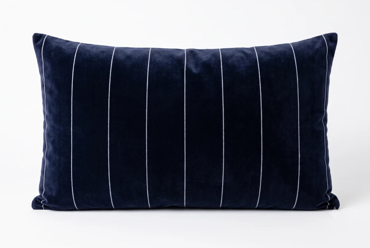 DECORATIVE CUSHION VELVET STRIPES