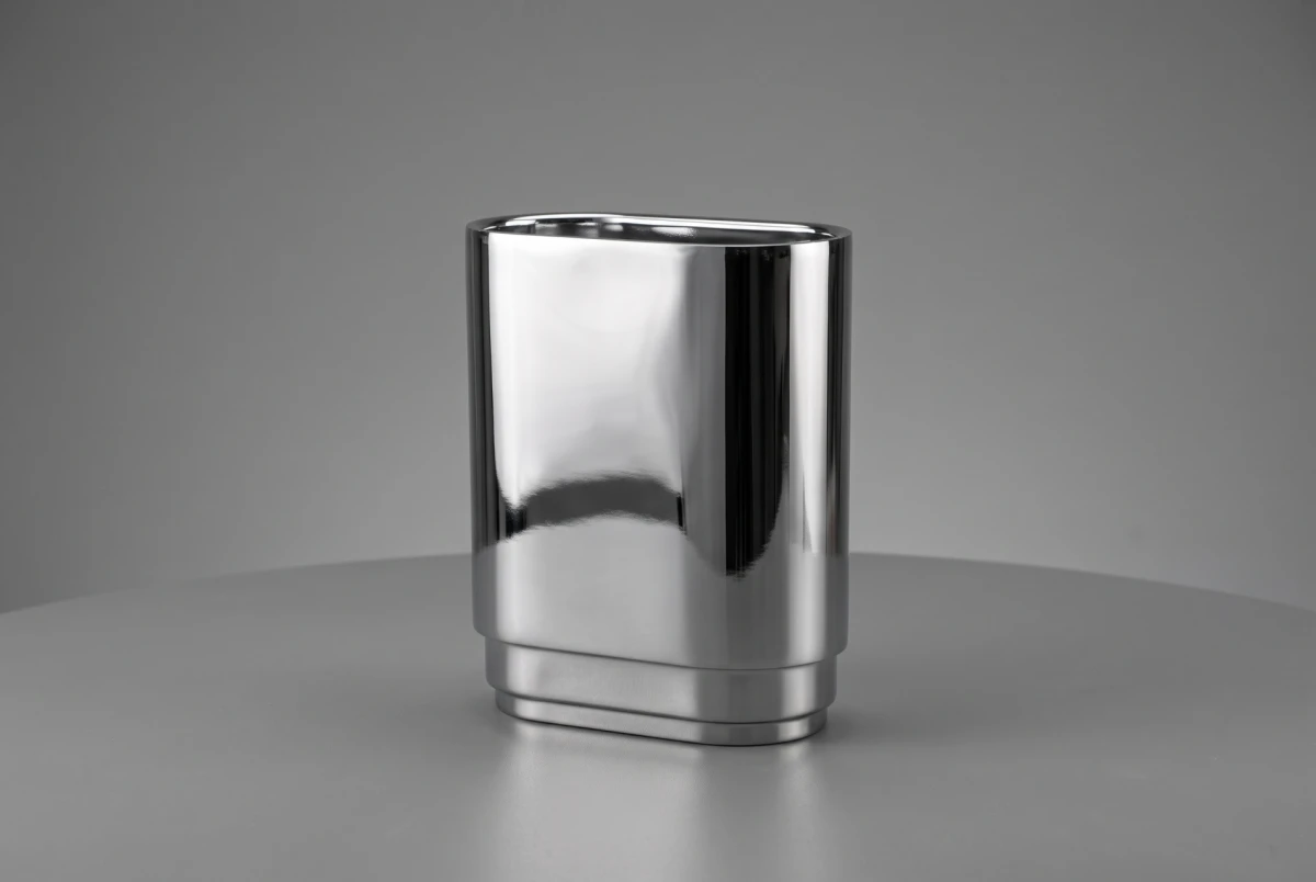 STAINLESS STEEL VASE GEORG JENSEN 