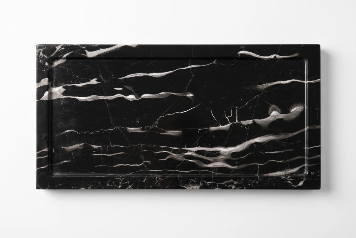 STONE TRAY BLACK MARBLE