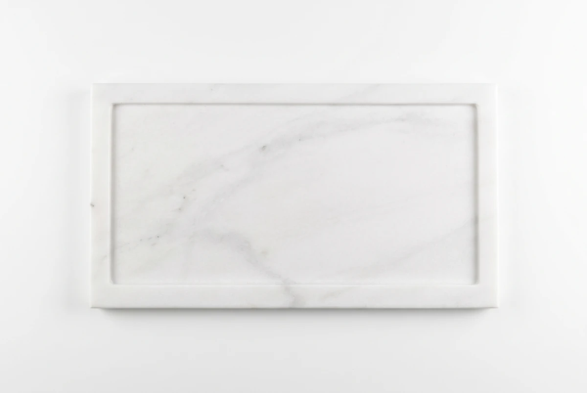 STONE TRAY WHITE MARBLE