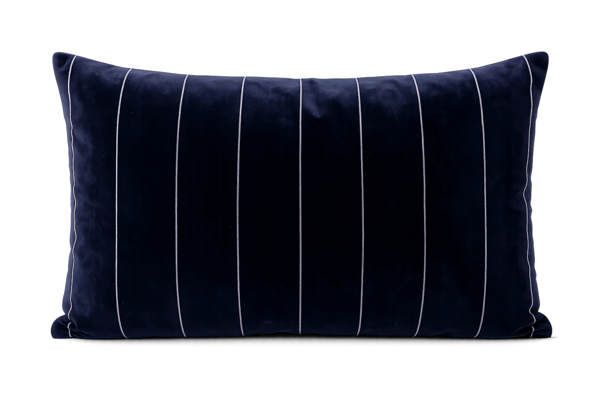 DECORATIVE CUSHION VELVET STRIPES