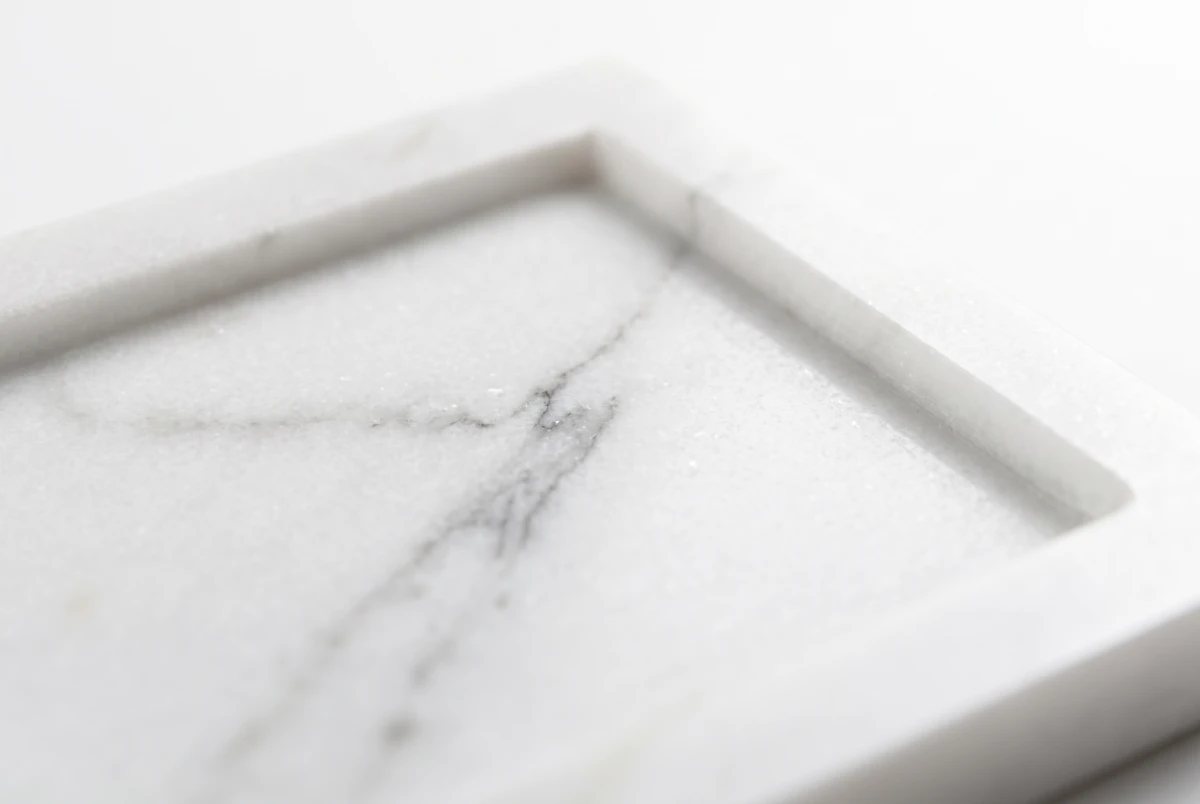 STONE TRAY WHITE MARBLE