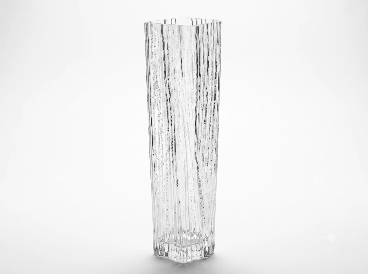 FLUTED GLASS VASE
