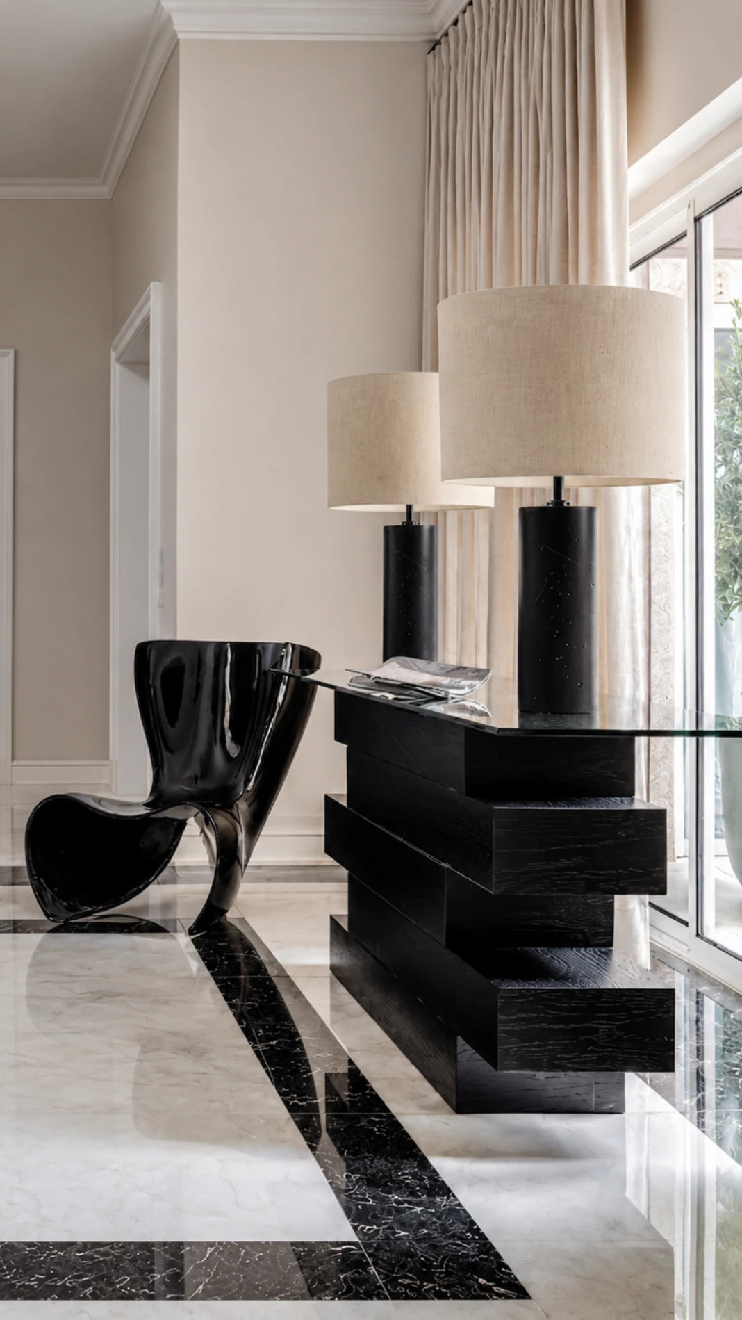 TABLE LAMP BASE NERO MARQUINA