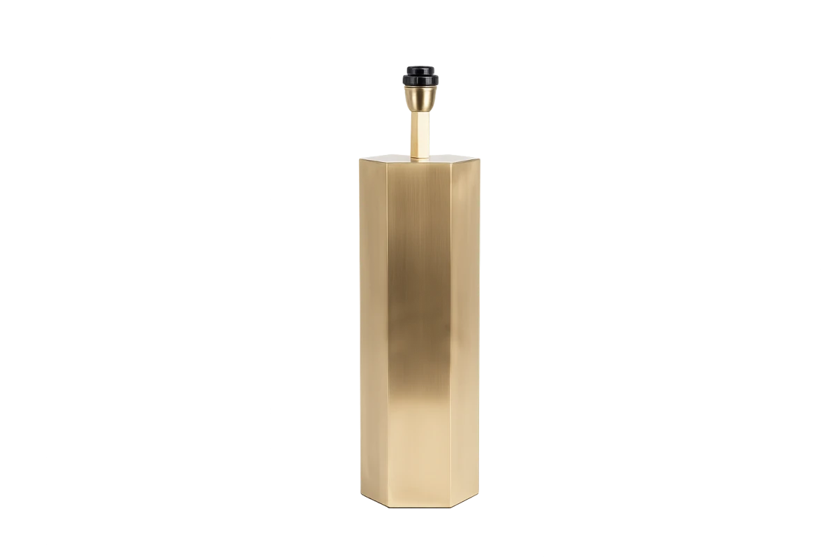 TABLE LAMP BASE HEXAGONAL GOLD