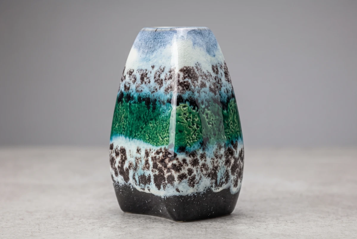 PAIR OF CERAMIC VASES GREEN