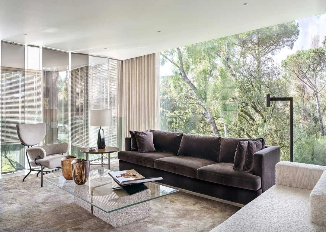 Elegant living area in luxury residence.