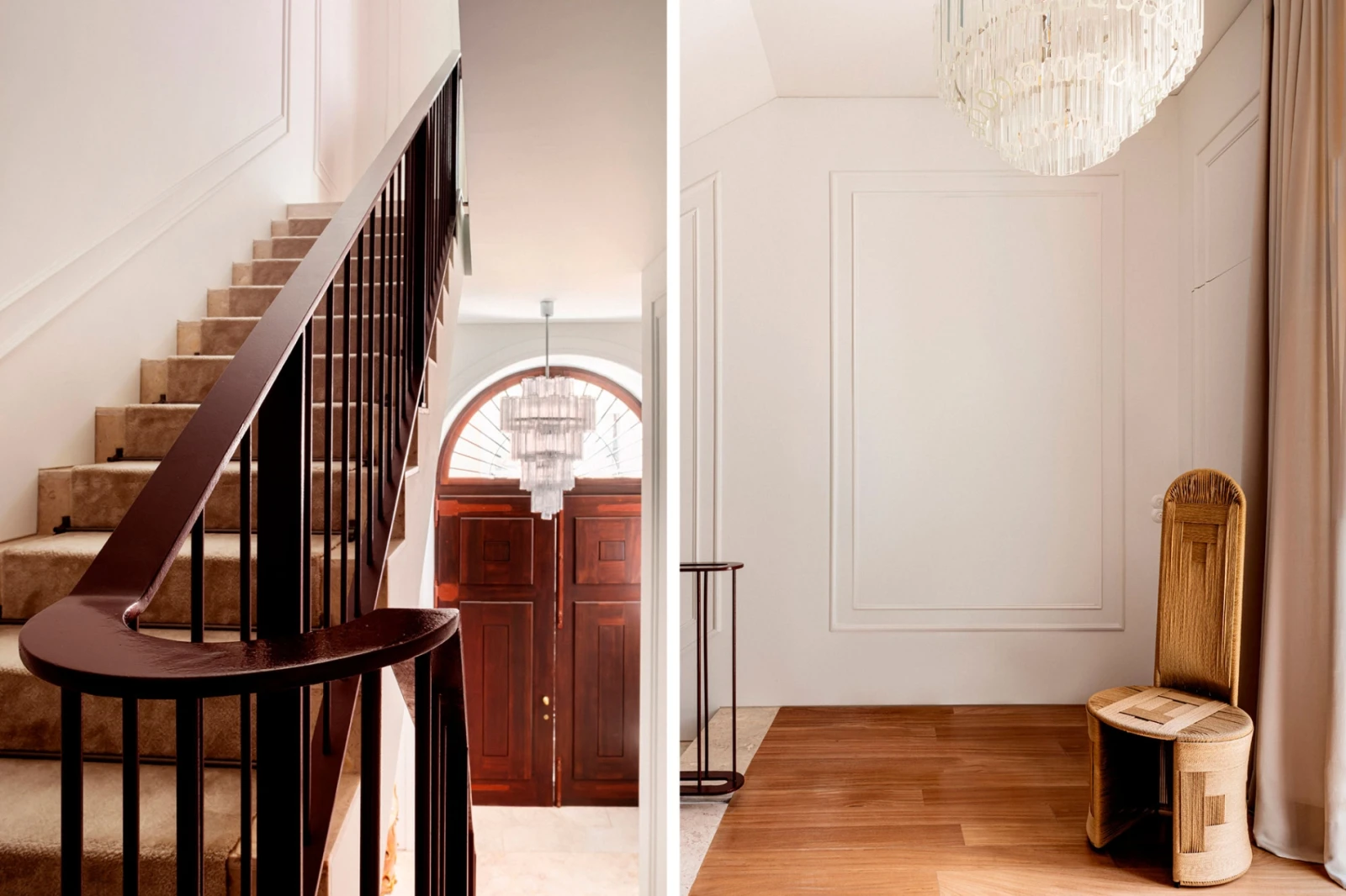 Stairway in a classical palace in Lisbon with an meticulous renovation by Cristina Jorge de Carvalho