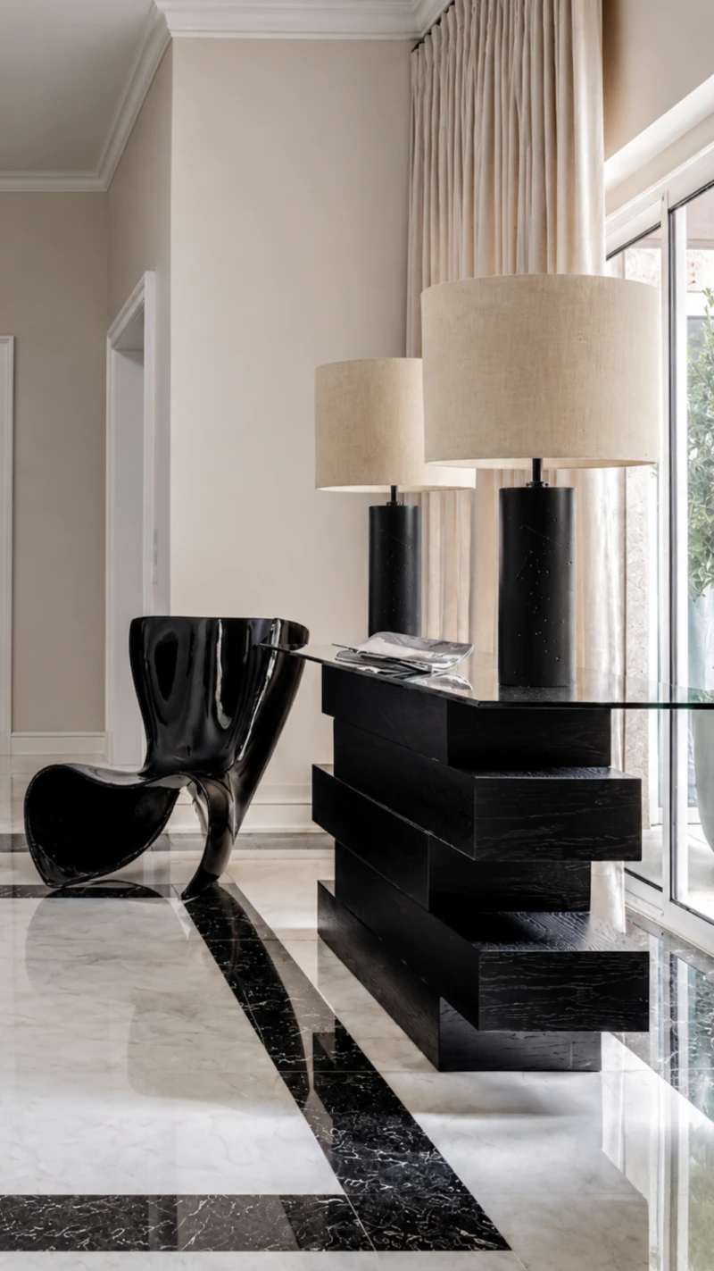 TABLE LAMP BASE NERO MARQUINA