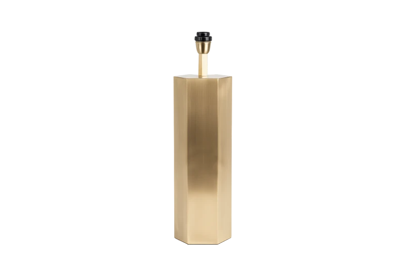 TABLE LAMP BASE HEXAGONAL GOLD