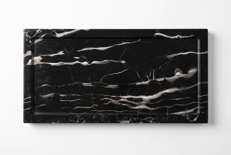 STONE TRAY BLACK MARBLE