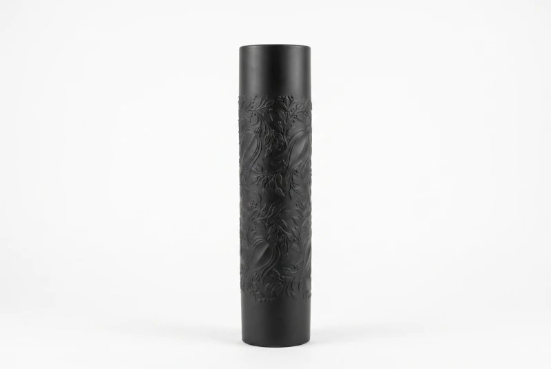 BLACK CERAMIC VASE ROSENTHAL