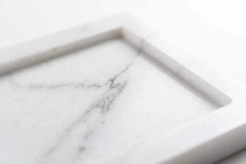 STONE TRAY WHITE MARBLE