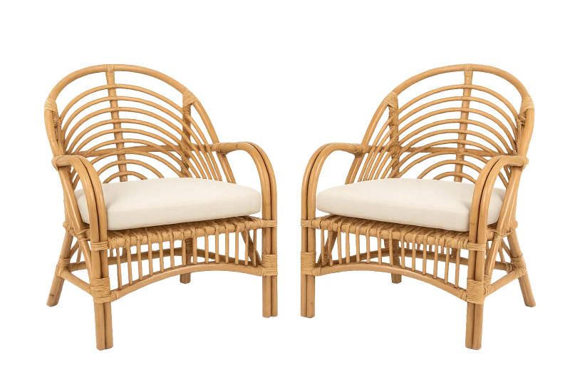 PAIR OF RATTAN CHAIRS