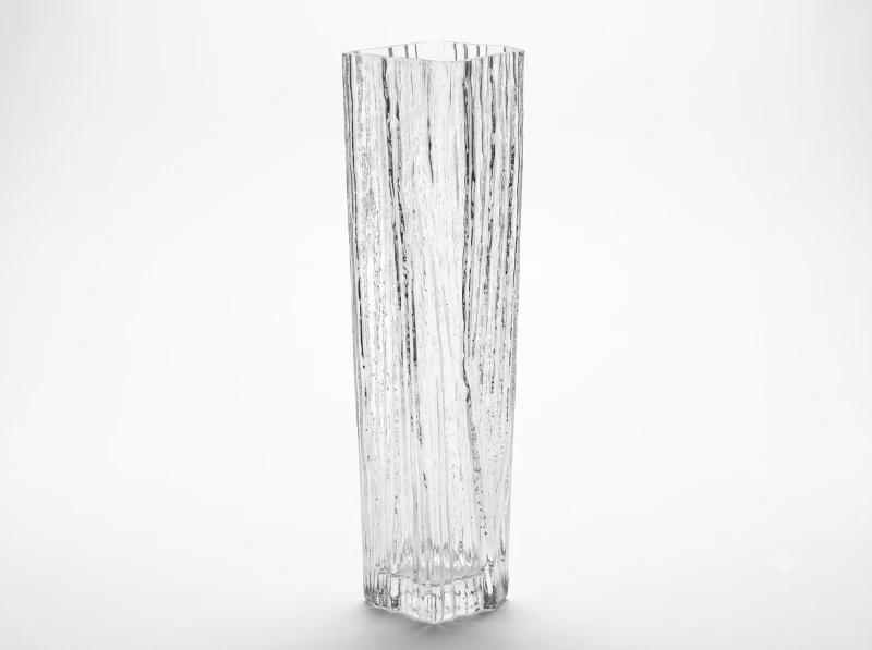FLUTED GLASS VASE